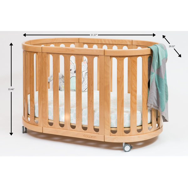 Harriet Bee Lytham 4in1 Convertible Crib and with Mattress